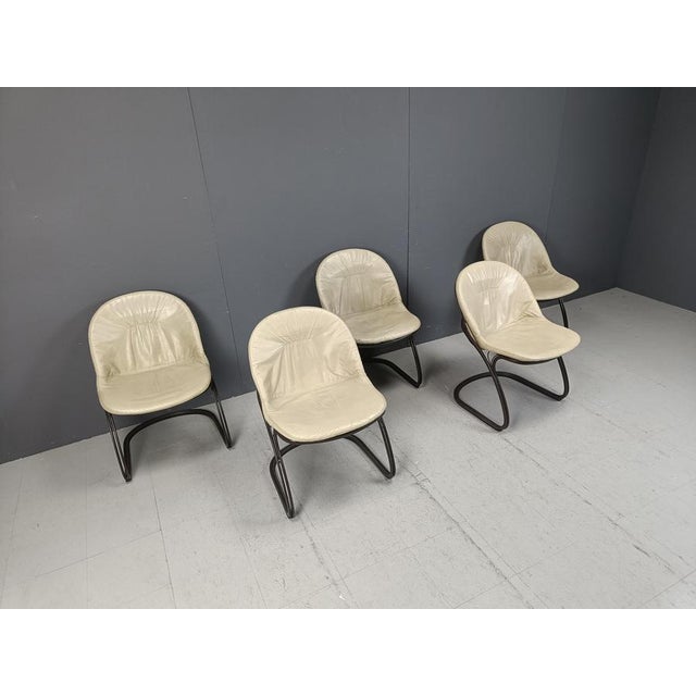 Metal Pascale Dining Chairs by Gastone Rinaldi, 1970s, Set of 5 For Sale - Image 7 of 12