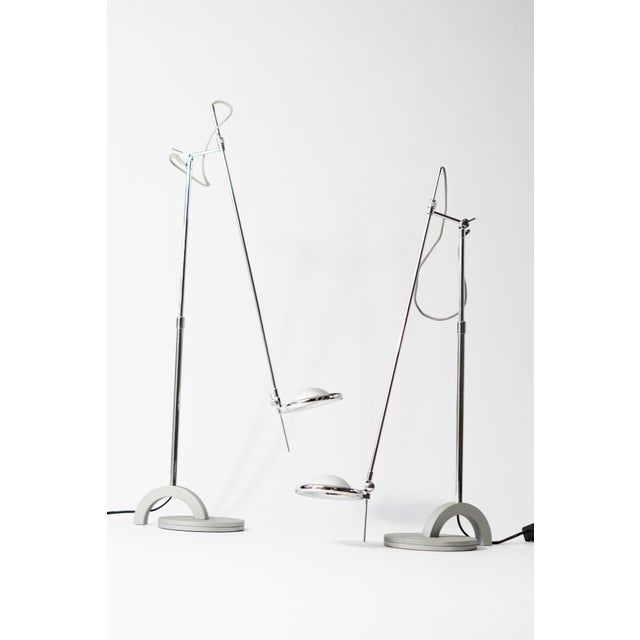 Gray Vintage Italian Table Lamp by Mario Nanni for Viabizzuno, 1995 For Sale - Image 8 of 11