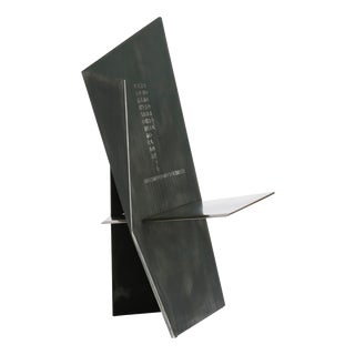 Harakiri Chair in Aluminium and Damascus Stainless Steel by Orfeo Studio For Sale