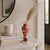 Traditional Pink Afghan Tukdi Onyx Urn Vase, Hand-Carved For Sale - Image 3 of 5