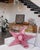 Handmade Pink Starfish Cushion ,Soft Velvet Decorative Pillow , Home Gift For Sale - Image 4 of 5