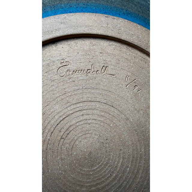 Barbara Campbell Petroglyph Pottery Plates/Chargers 1987 Set of 3 For Sale - Image 10 of 12