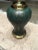 Asian Modern Teal Ginger Jar Lamp With Solid Brass Ming Base For Sale - Image 4 of 13
