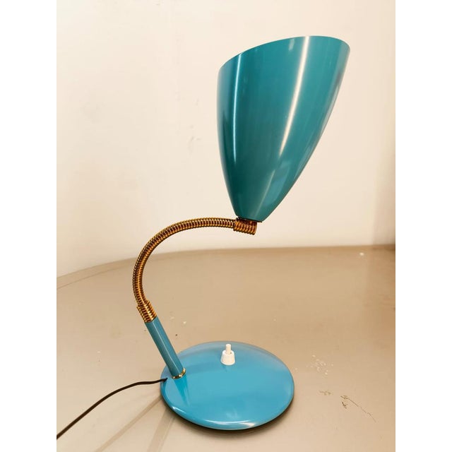 Blue Adjustable Table Lamp For Sale - Image 11 of 16