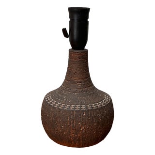Mid-Century Modern Danish Studio Pottery Table Lamp by Jytte Trebbien and Harry Nielsen for Tusbo, Denmark, 1960s For Sale
