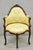 Antique French Louis XV Style Carved Walnut Yellow Fabric Boudoir Lounge Chair For Sale - Image 14 of 14