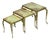 Hollywood Regency Nesting Tables in Onyx and Marble, 1950s, Set of 3 For Sale