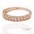 Rose 14k 585 Solid Rose Gold Side Engraving Natural Diamond Band Ring, Size 8 For Sale - Image 8 of 12