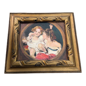 1950s "The Calamady Children," After Frames Sir Thomas Hand Painted Signed