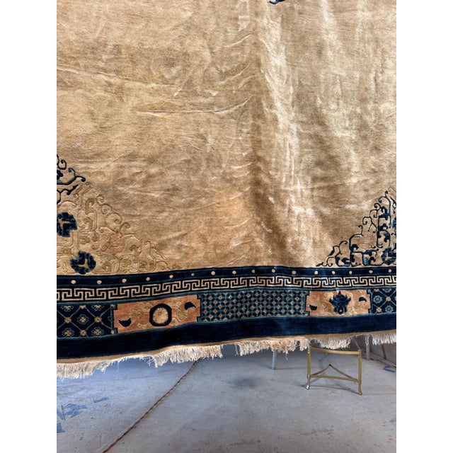 For your consideration, an antique Chinese Peking rug, typically dating from the late 19th century to the early 20th...