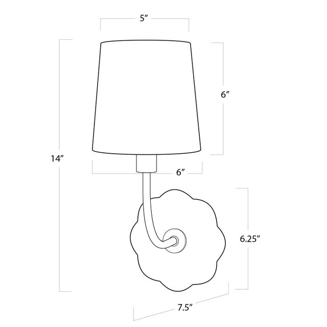 Regina Andrew Camilla Bent Arm Sconce For Sale In Detroit - Image 6 of 7