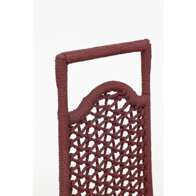 Red Rope Chairs by Marzio Cecchi for Hotel Garda Lake, 1970s, Set of 6 For Sale - Image 4 of 11