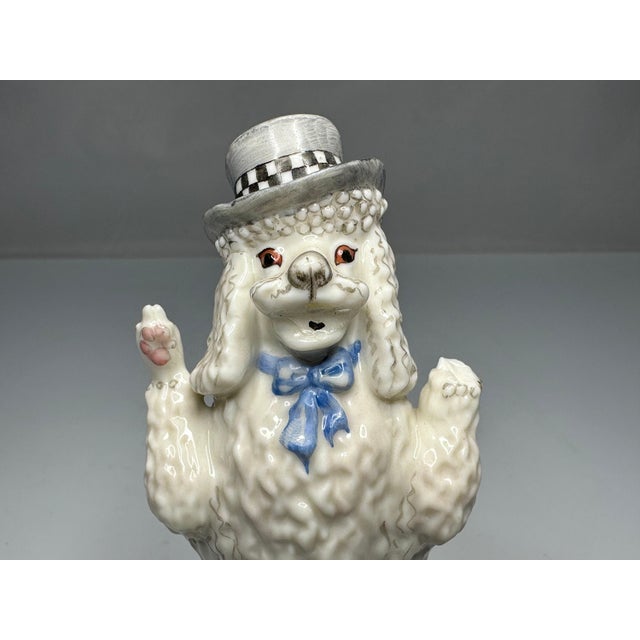 Rare & Original Nymphenburg Porcelain Circus Performing Poodle for your consideration. The figurine measures approx. 6...