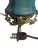 Teal Vintage Pottery Lamp With Gold French Base For Sale - Image 8 of 10