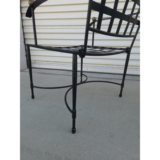 2 Janus Et Cie Amalfi Tuxedo Armchairs Stainless Steel Patio For Sale - Image 9 of 17