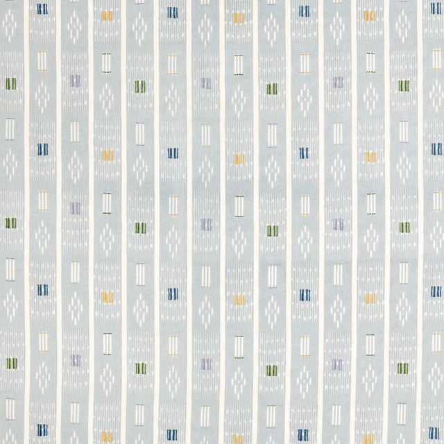 Safar is an exquisite new design inspired by an African baule cloth found in the archive. A complex design the ikat warp...
