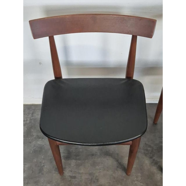 Brown Vintage Teak Table and Chairs by Hans Olsen for Frem Rojle, 1960s, Set of 4 For Sale - Image 8 of 13