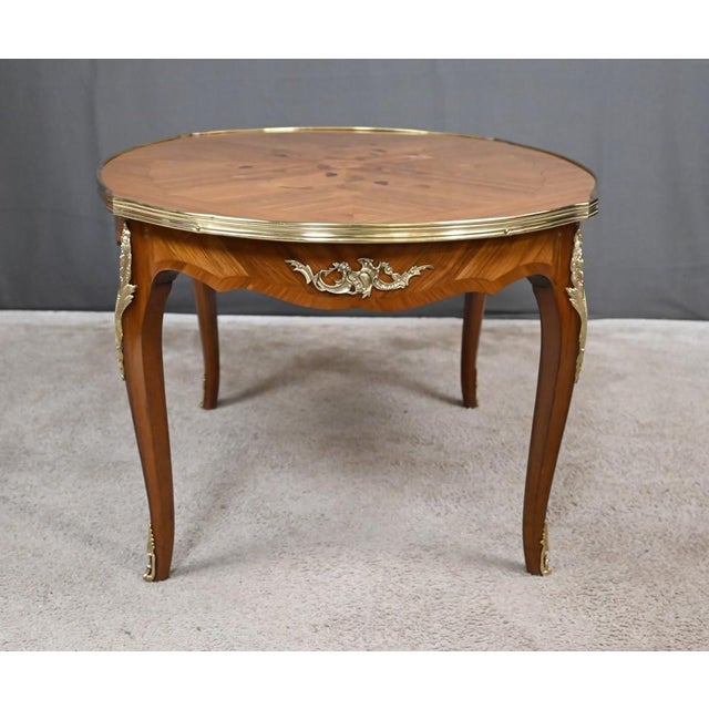 Louis XV Style Marquetry Coffee Table For Sale - Image 14 of 16