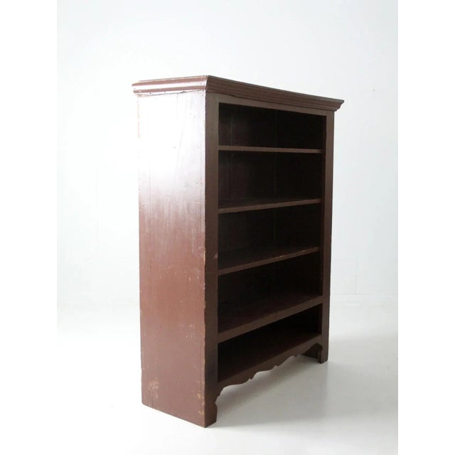 Brown Antique Bookcase Shelving For Sale - Image 8 of 12