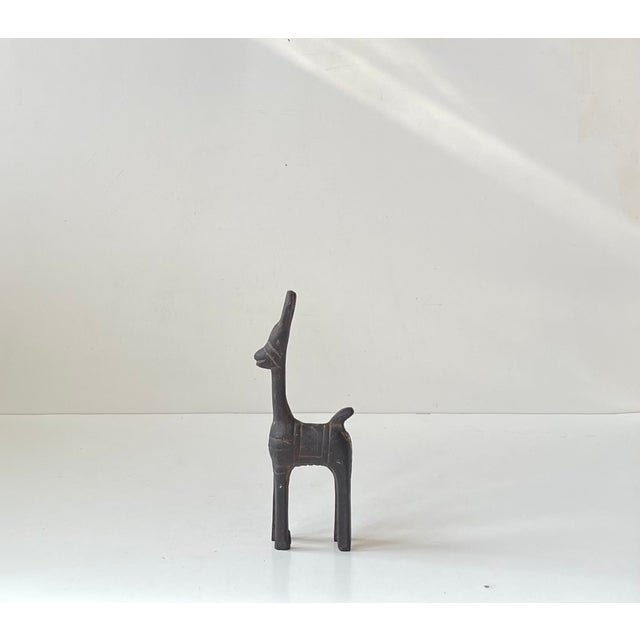 Mid-Century Naive Bankura Horse Figurine in Cast Iron, 1960s For Sale - Image 4 of 12