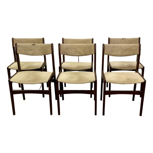 1960s Danish Modern Teak Dining Chairs - Set of 6 For Sale
