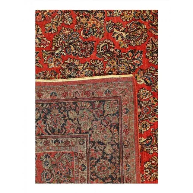 1920s Antique Persian Sarouk Rug For Sale - Image 4 of 9