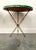 Mid 20th Century Mid 20th Century Mid-Century Faux Malachite Painted Brass Tripod Tables - a Pair For Sale - Image 5 of 6