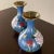 Cornflower Blue Pair Antique Cloissone Vases For Sale - Image 8 of 13