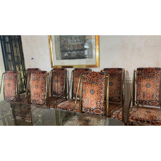 Set of 8 Imperial Brass Dining Chairs Attributed to Weiman / Warren Lloyd for Mastercraft For Sale - Image 17 of 18