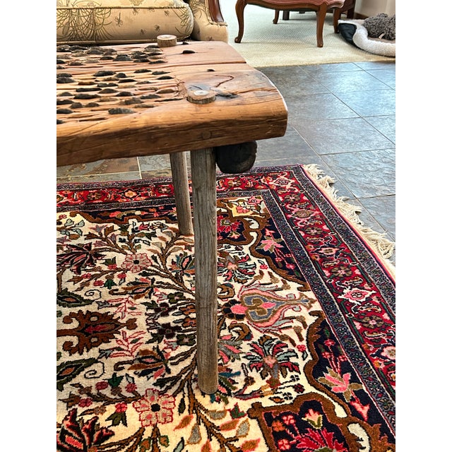 Early 20th Century Rustic Threshing Board Coffee Table For Sale - Image 10 of 10