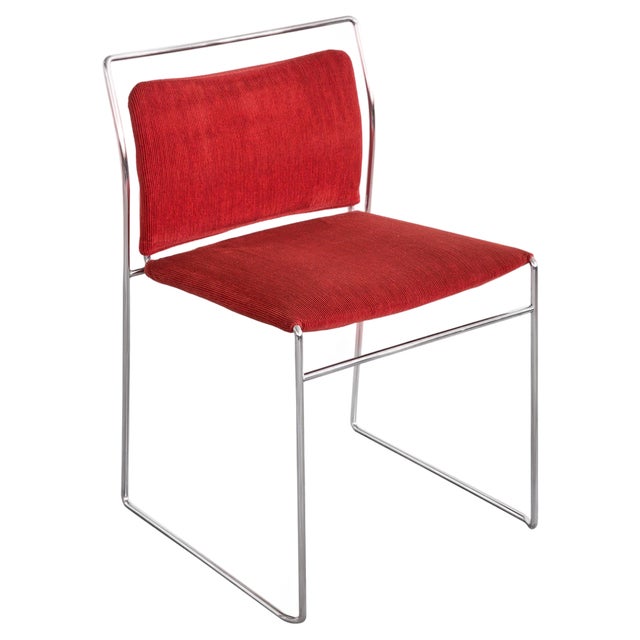 Kazuhide Takahama Tulu Chair in Red Corduroy for Simon International, 1966 For Sale
