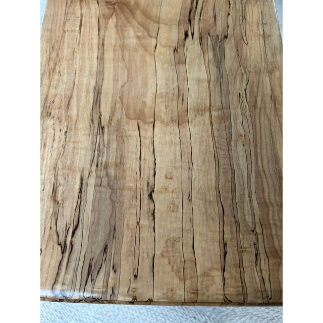 Wood One of a Kind Natural Edge Spaltted Maple Waterfall Bench For Sale - Image 7 of 17