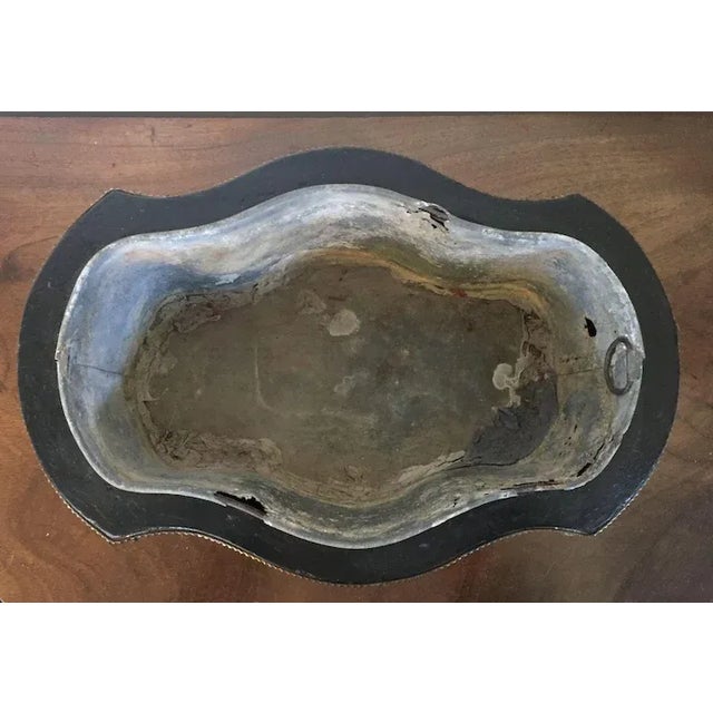 1850 Antique Inlaid Wood Cachepot with Snake Gilt Bronze Mounts For Sale - Image 9 of 11