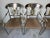 1990s Vintage Neoclassical-Style Brushed Steel and Brass Dining — Set of 5/ Sold For Sale - Image 5 of 12