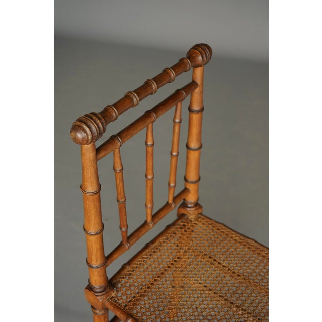 19th Century Antique American Faux Bamboo Side Chair, 1880s For Sale - Image 5 of 15