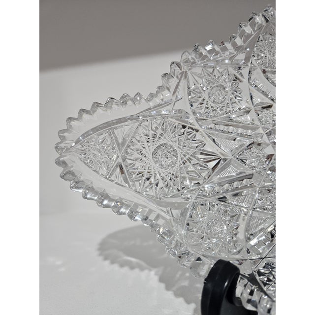 Crystal Bowl with Star Motif, 1920s For Sale - Image 3 of 12