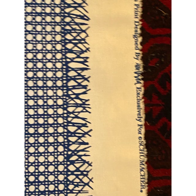 Schumacher Schumacher by Vera Sugar Cane Cotton Fabric For Sale - Image 4 of 6