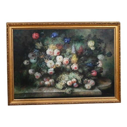 Victorian Artist, Floral Still Life, Oil Painting, Framed For Sale