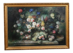 Victorian Artist, Floral Still Life, Oil Painting, Framed