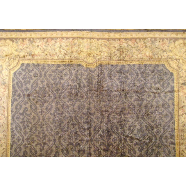 1930 Antique Spanish Savonnerie Rug, in Gallery Size, W/ Repeating Design For Sale In New York - Image 6 of 6