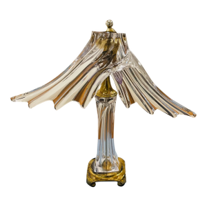 Vintage French Crystal Table Lamp- Art Verrier by Cofrac