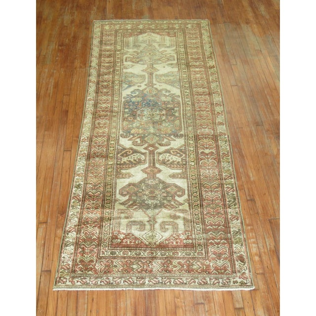 Early 20th Century Malayer Wide Antique Runner rug no. 9358 For Sale - Image 5 of 6
