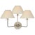 Kelley Medium Triple Sconce in Burnished Silver Leaf with Linen Shades Designer: Niermann Weeks Height: 14.25" Extension:...