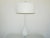 Mid-Century Modern Vintage Murano Glass Long Neck Table Lamps in White Satin For Sale - Image 3 of 9