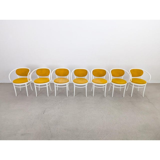 Wood Vintage 210 P Chairs in Bentwood from Thonet, 1960s, Set of 7 For Sale - Image 7 of 16