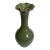 Matthew Nance Seagrove Nc Studio Pottery Green Ruffled Rim Vase For Sale