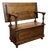 English Oak Storage Bench, 1930s For Sale