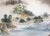 Wood Large Showa Era Japanese Byobu Screen "Mountain Landscape With River" For Sale - Image 7 of 18