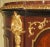 Chocolate French Louis XVI Style Demilune Side Cabinet with Marble Top For Sale - Image 8 of 11