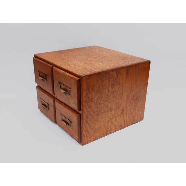 4-Drawer Archive Desk Cabinet, 1930s For Sale - Image 10 of 13